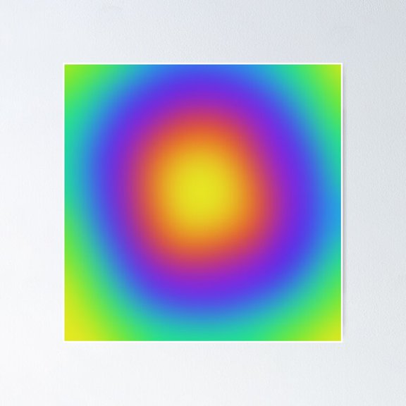 Rainbow Gradient Color Burst - Bright UNFRAMED Poster, 8x12