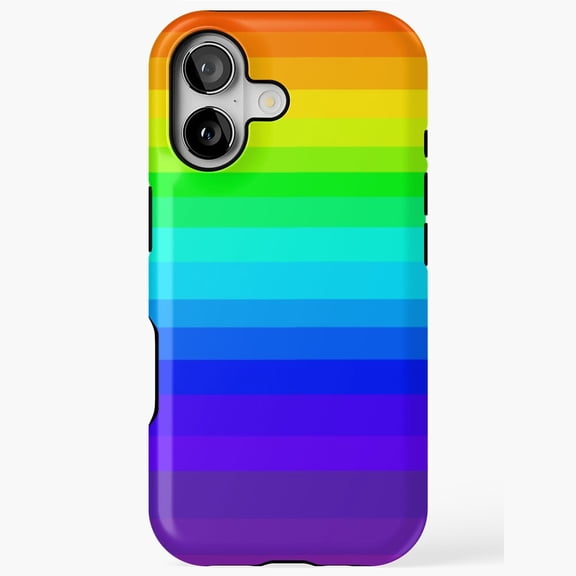 Rainbow Gradient Colorful Abstract Art Vibrant Spectrum Bright Wave Pop iPhone 11 12 13 14 15 16 17 Pro Max Case