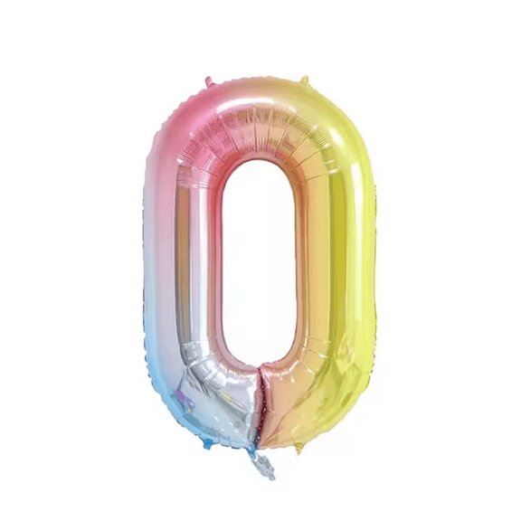 Rainbow Gradient Colorful Number Balloon Foil Balloon F07M1-77-0