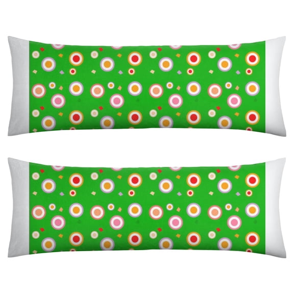 Rainbow Gradient Geometric Body Pillow Cover 20x54 - Soft Skin-Friendly Pillow Case with Hidden Zipper - Machine Washable Full Body Pillow Protector for Home & Office