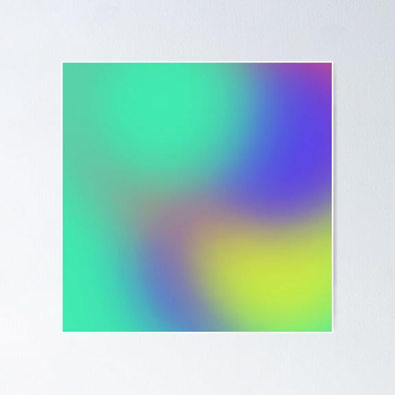 Rainbow Gradient Hue Blur Haze Vibrant Abstract Tones Poster- Unframed Poster | Wall Art | Perfect For Home Decor & Gifts, 18x24
