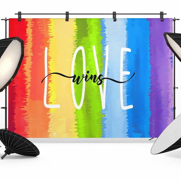 Rainbow Gradient Photography Backdrop 7x5FT, Love Wins Colorful Grass Texture Photo Backdrops, Background for Photography Studio Photo Studio Background, Back Drop for Photoshoot