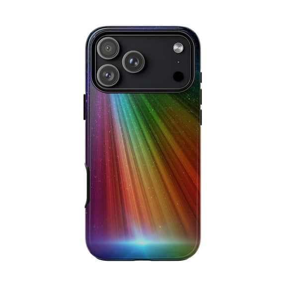 Rainbow Gradient Prism Chromatic Rays Light Effect Case with iPhone 17 to 11 Pro Max