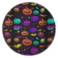 thumbnail image 1 of Rainbow Halloween Pumpkins Pattern Round Blanket,Comfortable Soft Flannel Throw Blanket,All Season,Warm Lightweight Blankets for Sofa Bed Couch Living Room Chair 47"x47", 1 of 5