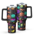 thumbnail image 1 of Rainbow Halloween Pumpkins Pattern Tumbler with Handle and Lid,40oz Double Wall Vacuum Insulated Tumbler,Cups Gift for Women and Men, 1 of 7