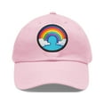thumbnail image 1 of Rainbow Hat Cap Strap Back Dad Hat with Round Patch, 1 of 7