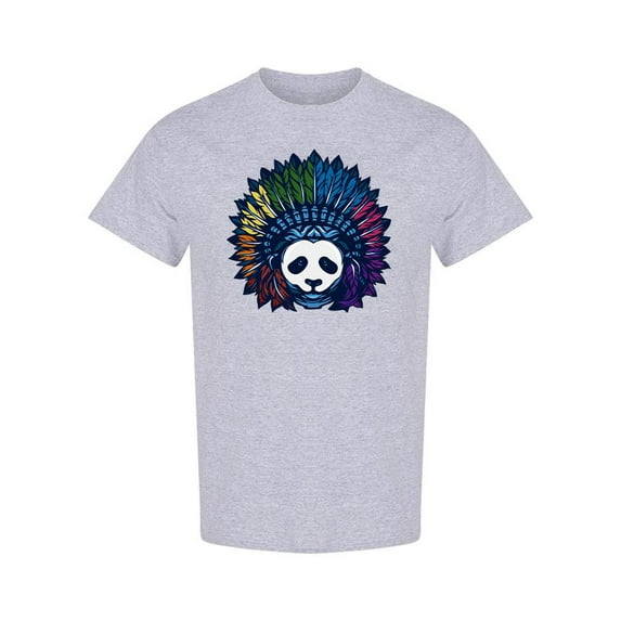 Rainbow Head Of Indian Panda T-Shirt Men -Image by Shutterstock, Male Small