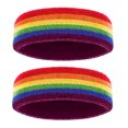 thumbnail image 1 of Rainbow Headband for Men's and Women's Sports Running Fitness - Cotton Sweat-Absorbing, 1 of 5