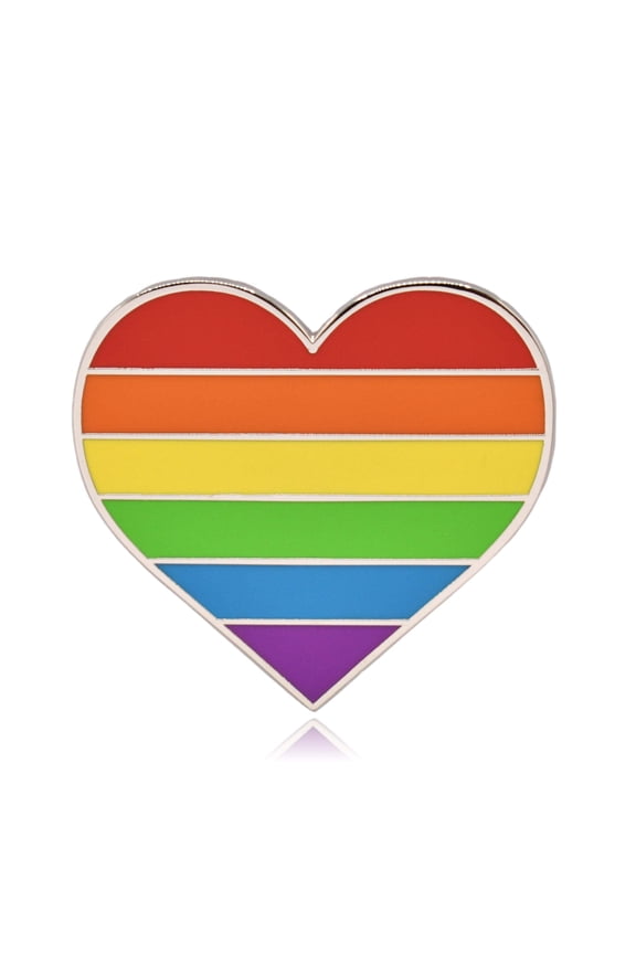 Rainbow Heart Flag Hard Enamel Pin | Clayton Jewelry Labs