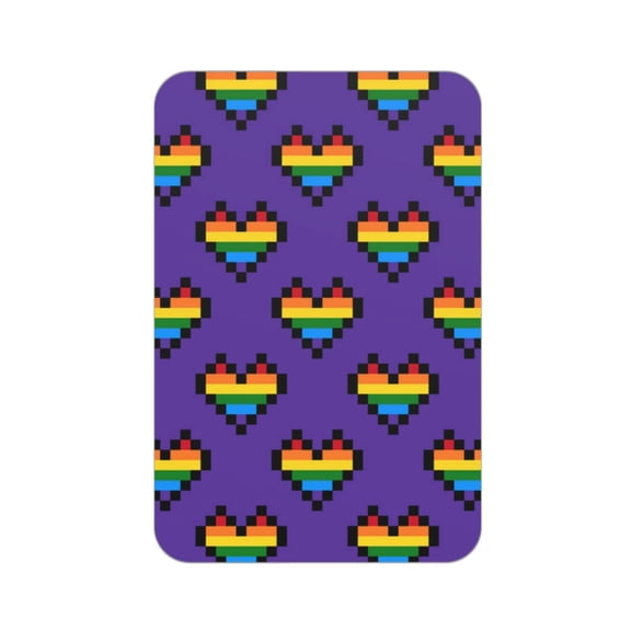 Rainbow Heart Pixel Art LGBT Acrylic Fridge Magnets Decorative Refrigerator Magnets for Kitchen Office Whiteboard Locker