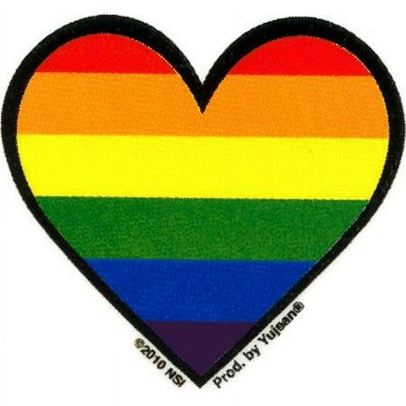 Rainbow Heart - Vinyl Sticker Decal, Waterproof/UV-Resistant, Mini Sticker, In/Outdoor - 2"x2" (2 Packs)