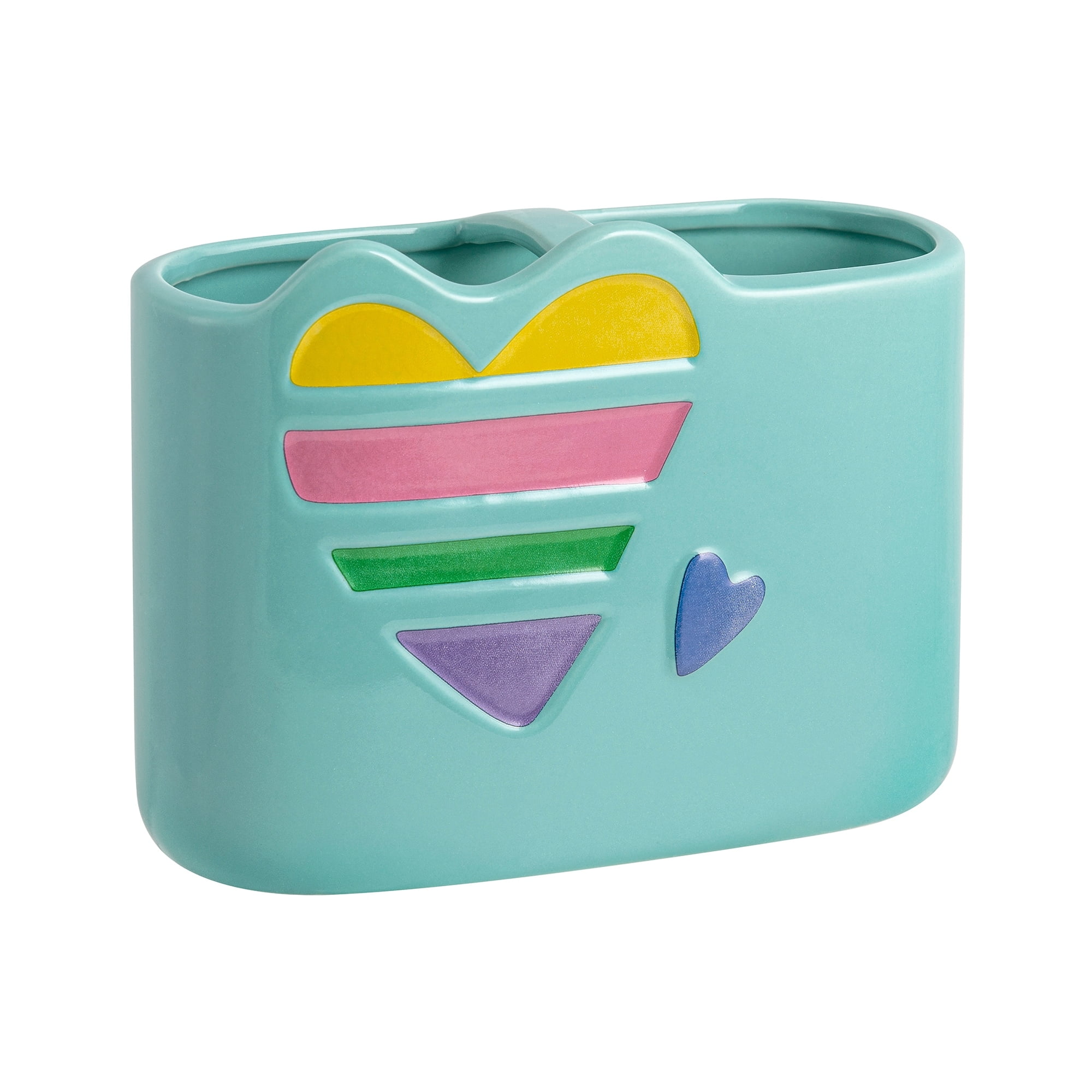 Turquoise Ceramic Rainbow Hearts Kids' Organizer