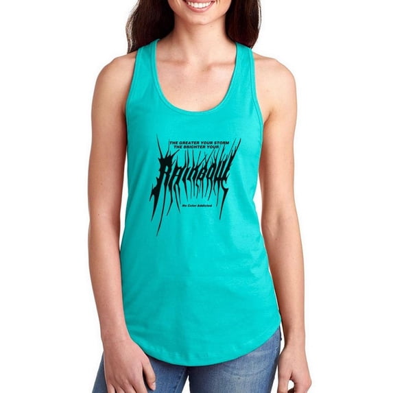 Rainbow Heavy Metal Style Racerback Tank Women -Image by Shutterstock, Female Medium
