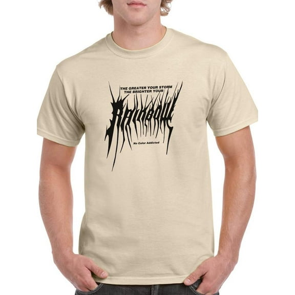 Rainbow Heavy Metal Style T-Shirt Men -Image by Shutterstock, Male Small