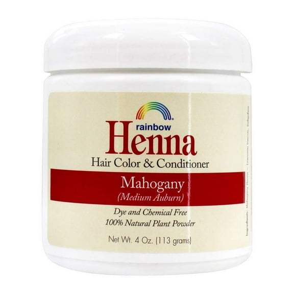 Rainbow Henna Hair Color and Conditioner, Mahogany, 4 oz