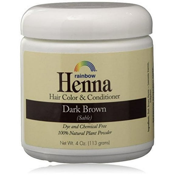 Rainbow Henna Persian Dark Brown Hair Color 4 Oz, (2 pack)
