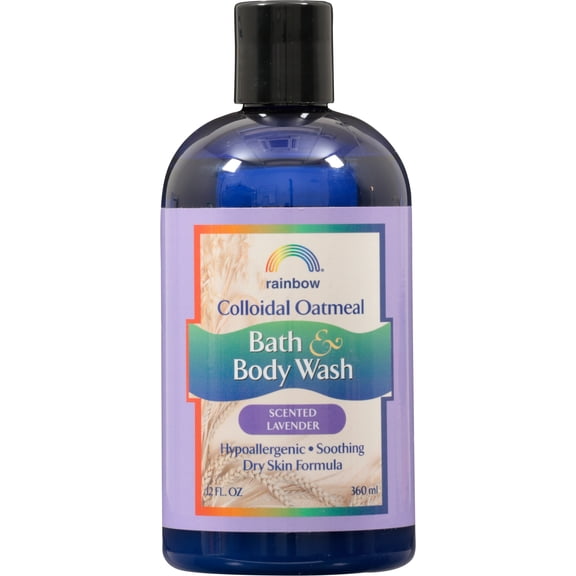 Rainbow Herbal Colloidal Oatmel Bath & Body Wash, Lavender Scent, 12oz