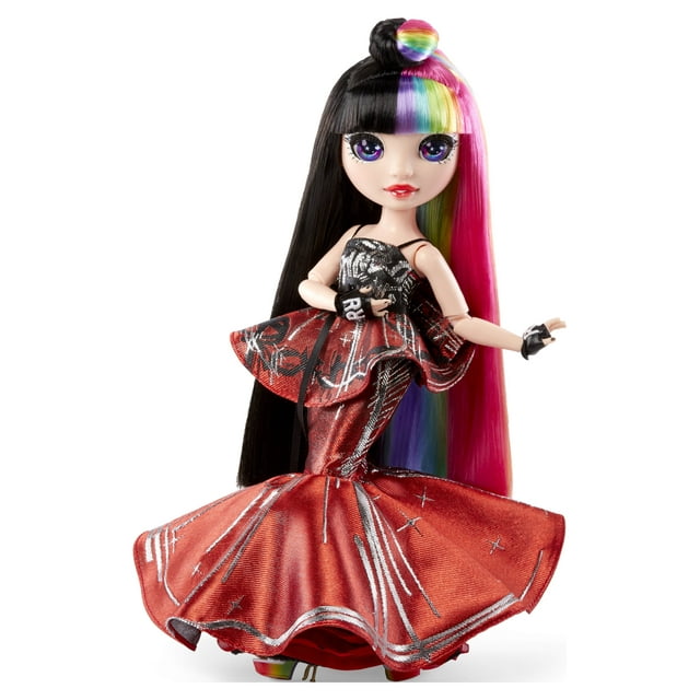 Rainbow High 2021 Collector Doll Jett Dawson with Black And Multicolored Rainbow Hair, 11 inch Es, 2 Mix & Match Outfits, Premium Doll Accessories, Collectors Gift, for Girls Ages 6-12+