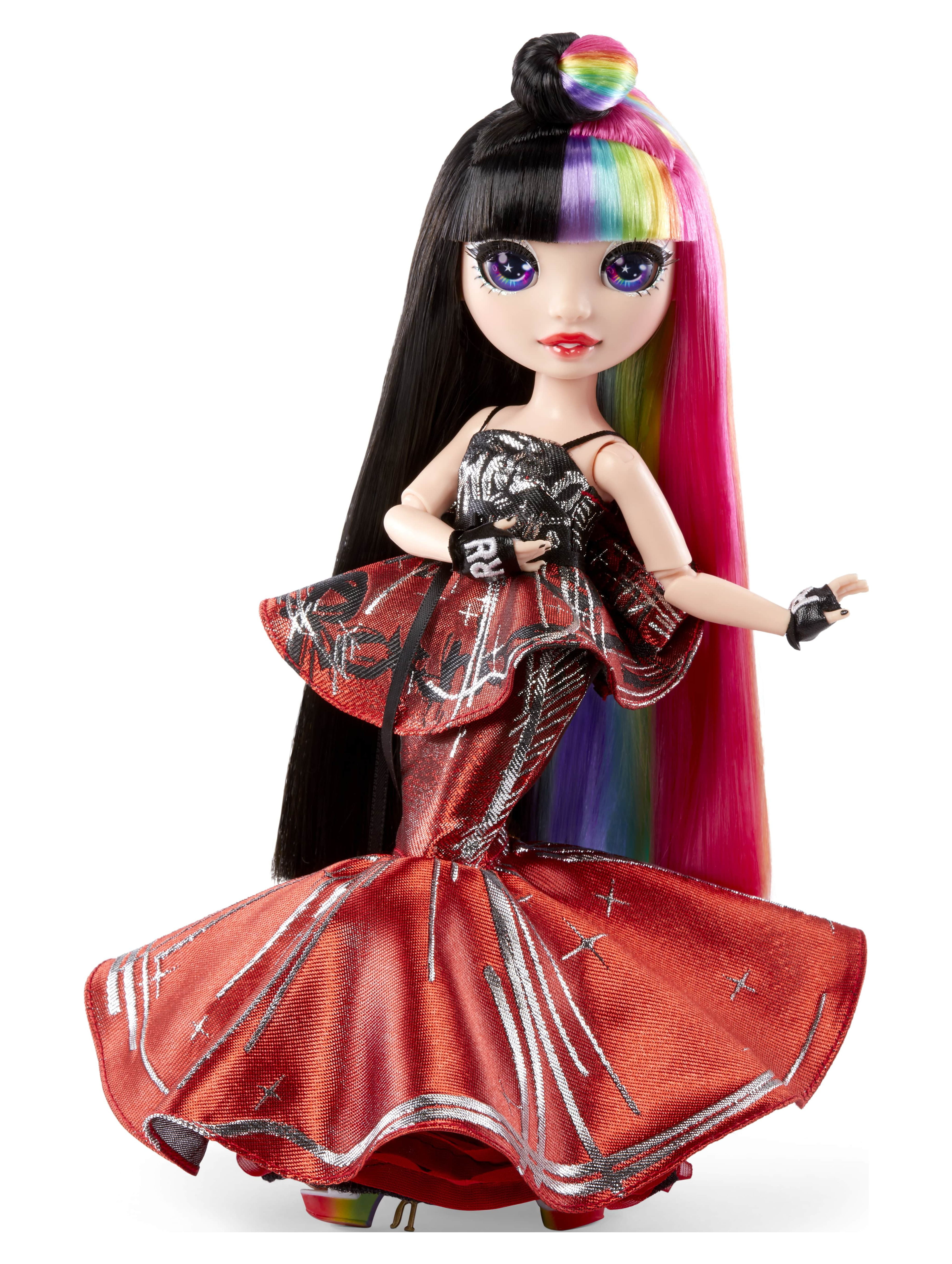 Rainbow High 2021 Collector Doll Jett Dawson with Black And Multicolored Rainbow Hair, 11 inch Es, 2 Mix & Match Outfits, Premium Doll Accessories, Collectors Gift, for Girls Ages 6-12+