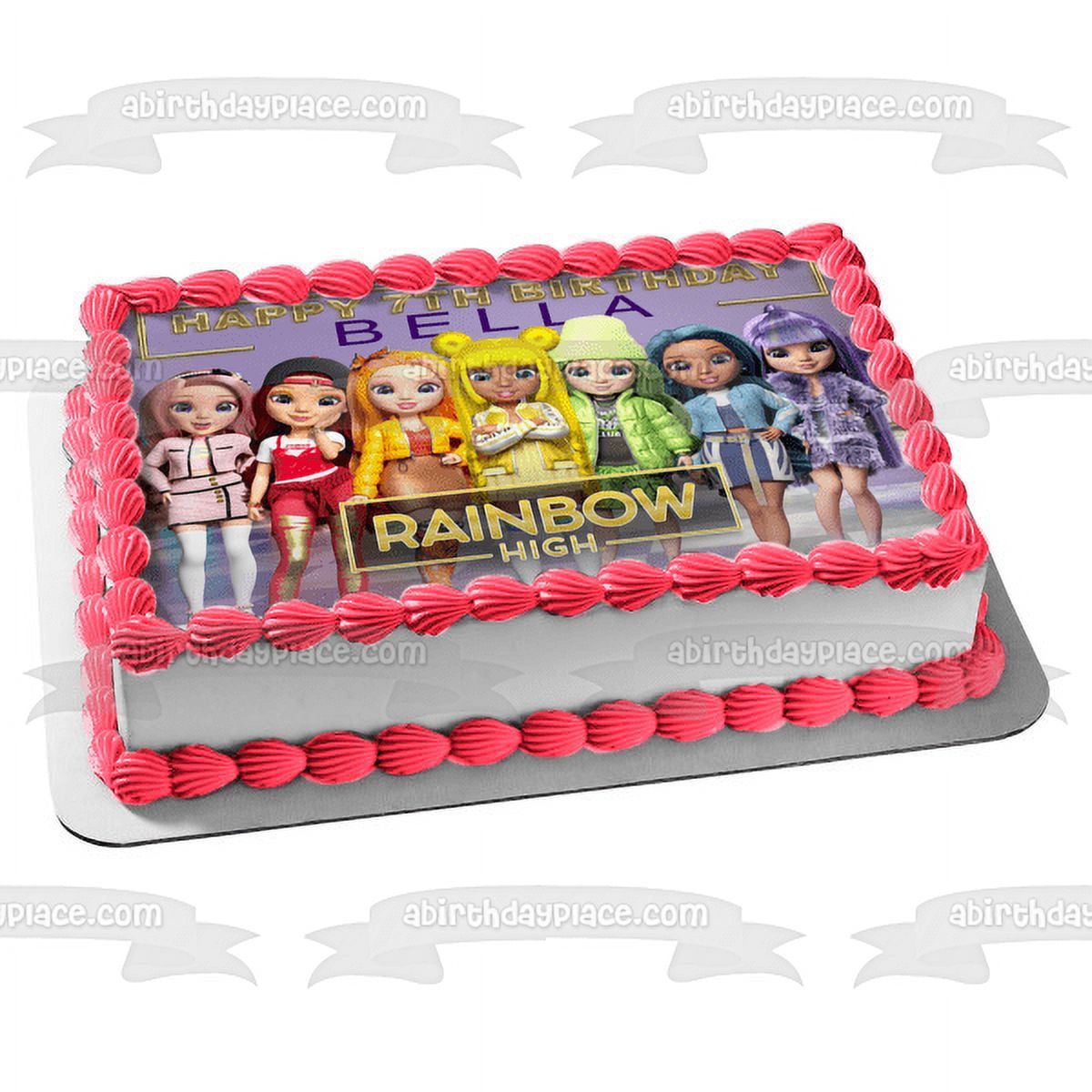 Rainbow High Ainsley Amaya Sunny Ruby Bella Edible Cake Topper Birthday Party Cupcakes Decorations Supplies Walmart