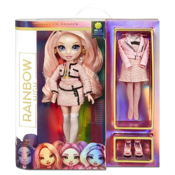 Rainbow High Bella Parker  Pink Fashion Doll with 2 Complete Mix & Match Outfits and Accessories, Toys for Kids 6-12 Years Old