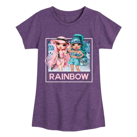 Rainbow High - Blue Leaf Frame - Toddler & Youth Girls Short Sleeve Graphic T-Shirt