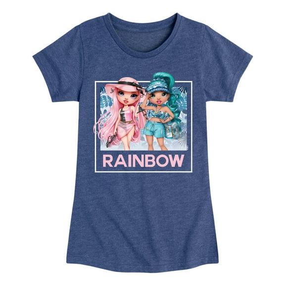 Rainbow High - Blue Leaf Frame - Toddler & Youth Girls Short Sleeve Graphic T-Shirt
