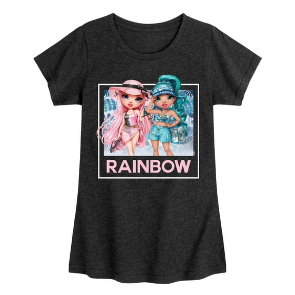 Rainbow High - Blue Leaf Frame - Toddler & Youth Girls Short Sleeve Graphic T-Shirt