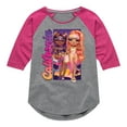 thumbnail image 1 of Rainbow High - California - Toddler & Youth Girls Raglan Graphic T-Shirt, 1 of 4