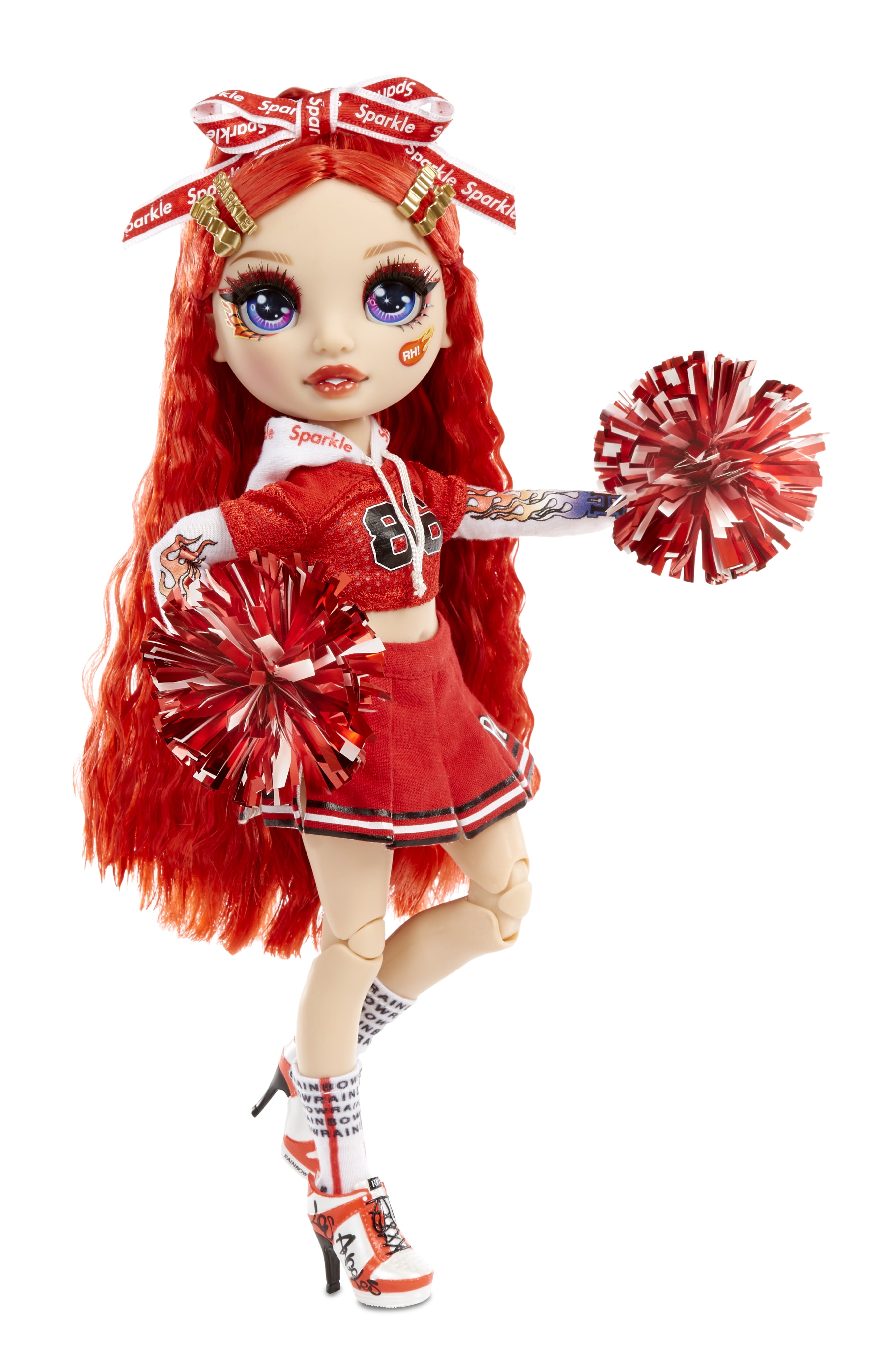 Rainbow High Cheer Ruby Anderson – Red Fashion Doll with Pom Poms,  Cheerleader Doll, Toys for Kids 6-12 Years Old
