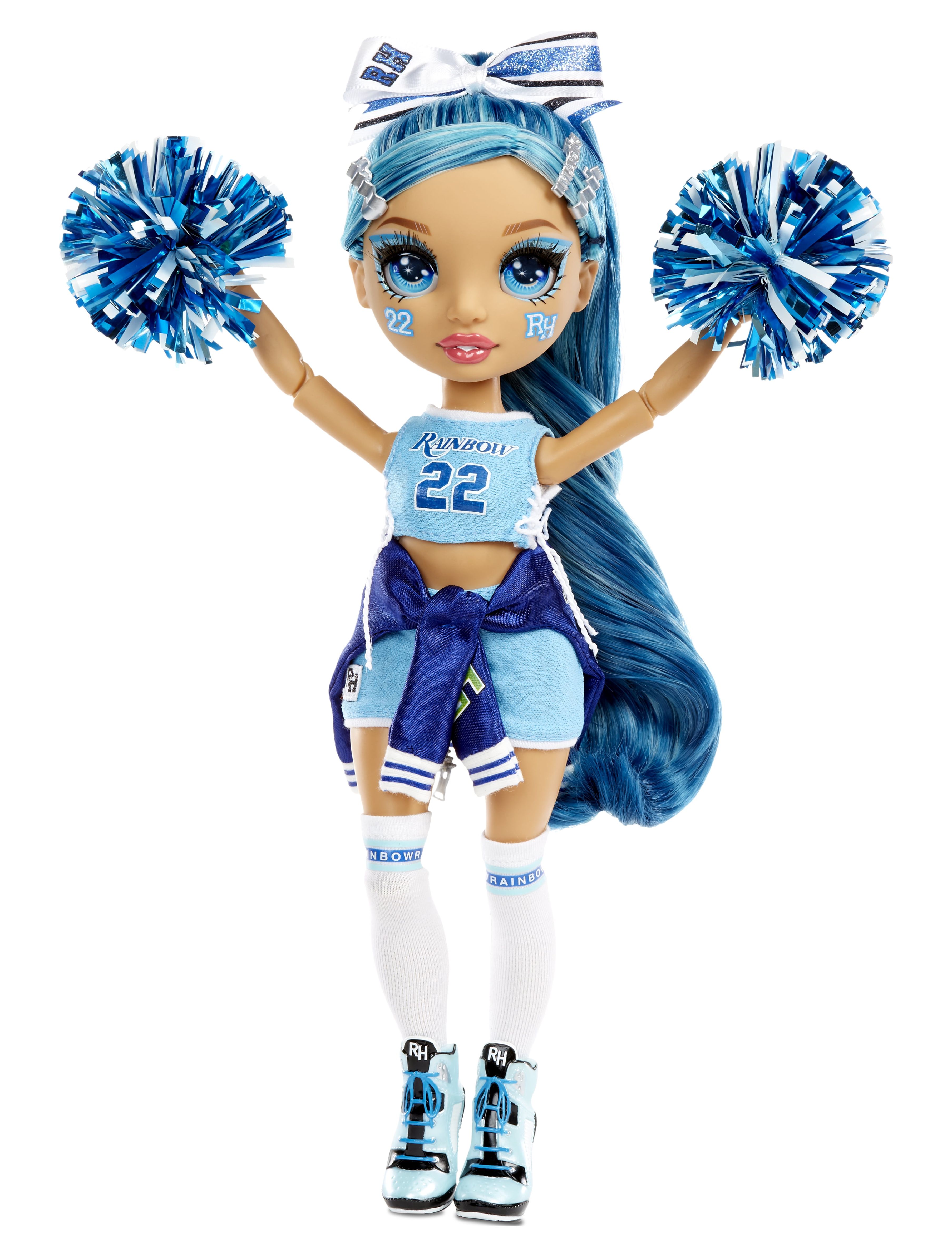 Rainbow High Cheer Skyler Bradshaw – Blue Fashion Doll with Pom Poms, Cheerleader Doll, Toys for Kids 6-12 Years Old - image 1 of 8