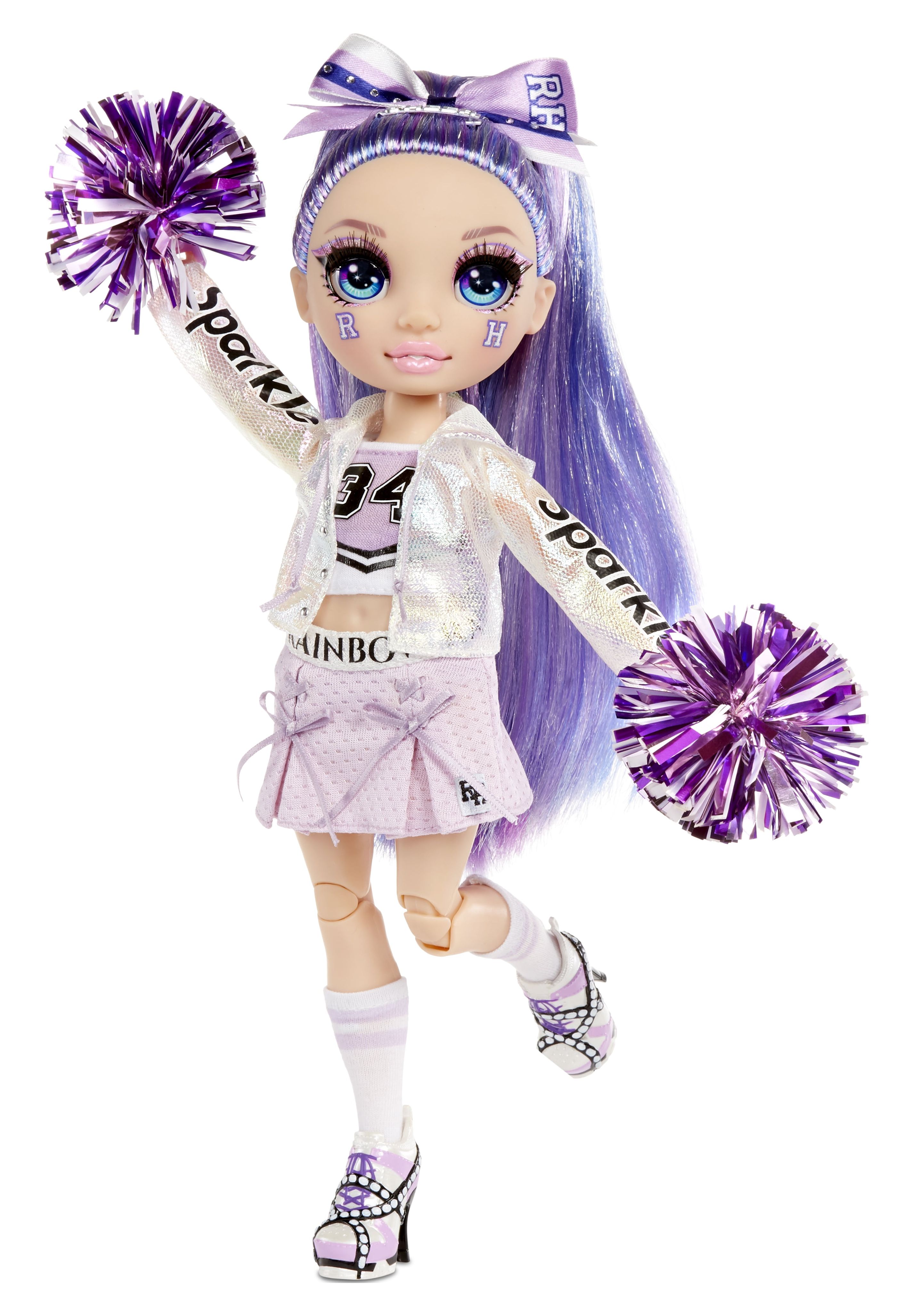 Rainbow High Cheer Violet Willow – Purple Fashion Doll with Pom Poms, Cheerleader Doll, Toys for Kids 6-12 Years Old - image 1 of 8