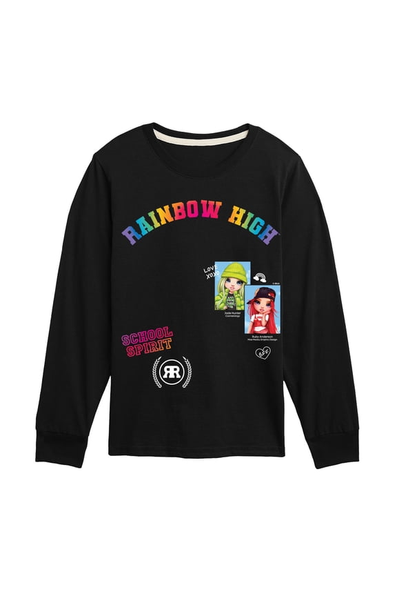 - Collegiate Faux Multi - Youth Boys Long Sleeve Graphic T-Shirt