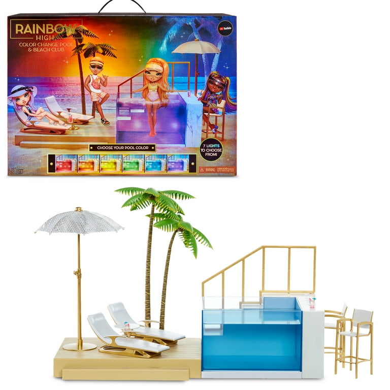 Rainbow High 7-in-1 Color Changing Pool & Beach Playset for 7