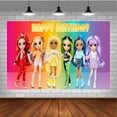 thumbnail image 1 of Rainbow High Dolls Themed Birthday Backdrop Banner - Hanging Wall Decor Tapestry for Party Celebrations, 1 of 5