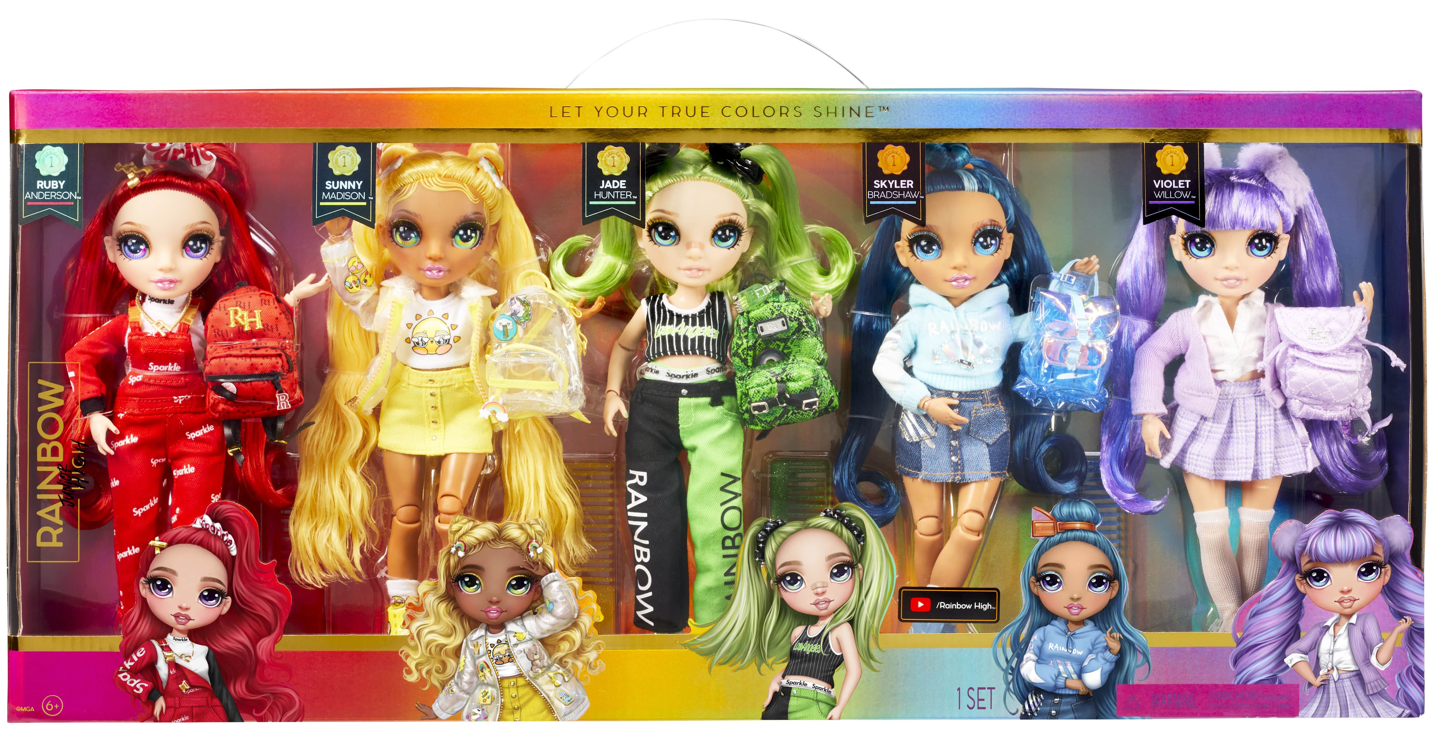 Rainbow High Exclusive with 5 Jr High Fashion Doll Favorites Ages 4 & up - image 1 of 10