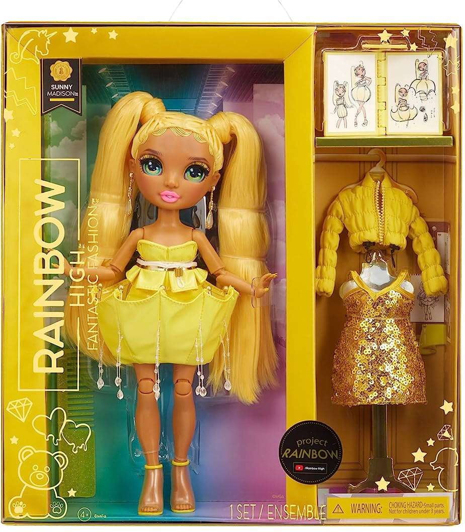 Rainbow High Fantastic Fashion Sunny Madison 11 Fashion Doll W/ Playset :  Target