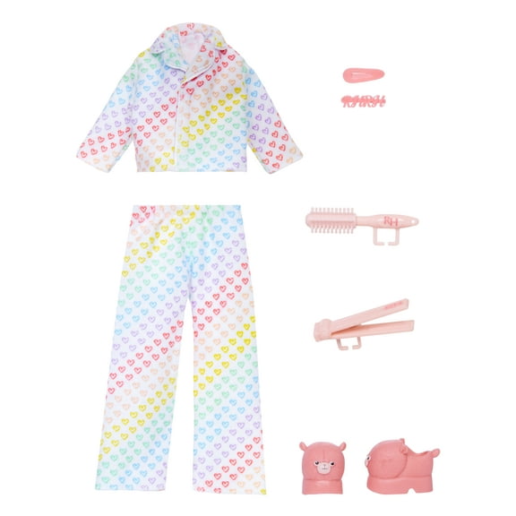 Rainbow High Fashion Pack, Sleepover includes 1 Full PJ Outfit, Slippers, Jewelry and Play Accessories. Mix & Match with other packs to Create Tons of Fun Looks. Kids Toy Gift Ages 4-12 Years