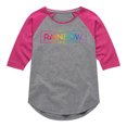 thumbnail image 1 of Rainbow High - Gradient Logo - Toddler And Youth Girls Raglan Graphic T-Shirt, 1 of 4