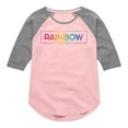 thumbnail image 1 of Rainbow High - Gradient Logo - Toddler And Youth Girls Raglan Graphic T-Shirt, 1 of 4