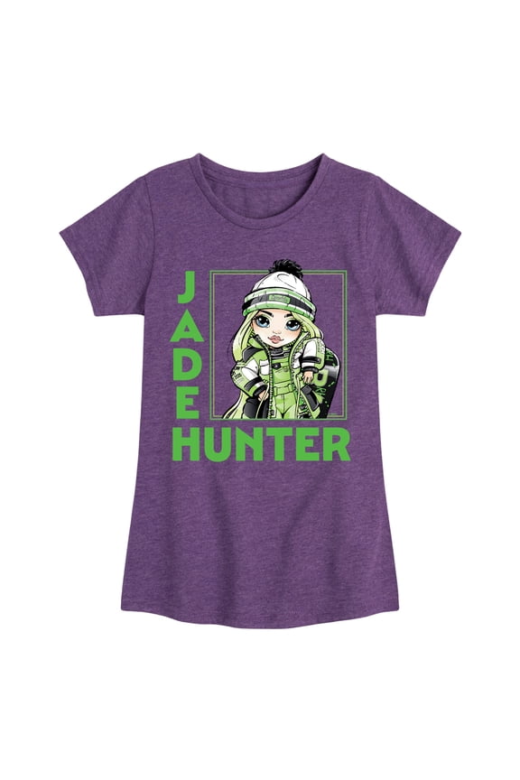 - Holiday Jade Hunter - Toddler And Youth Girls Fitted Short Sleeve Graphic T-Shirt