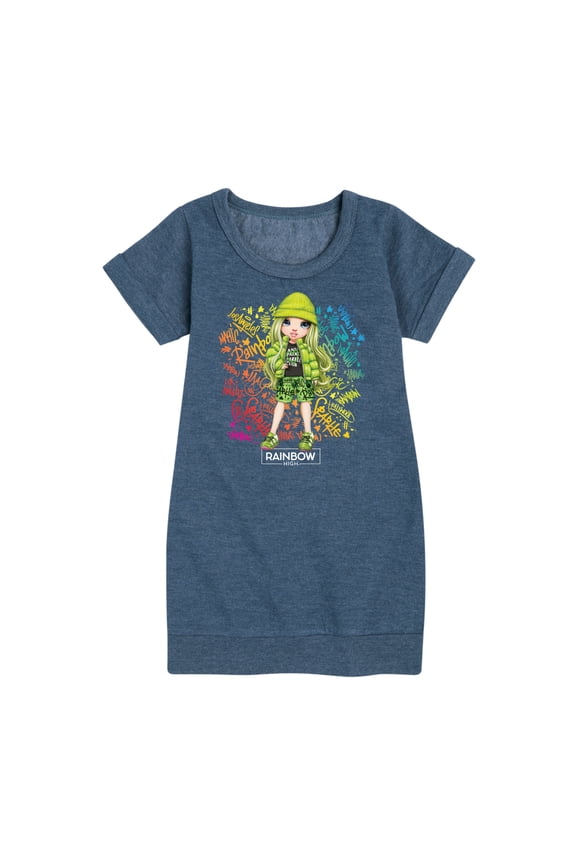 - Jade Hunter Rainbow Graffiti - Toddler And Youth Girls Fleece Dress