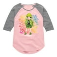 thumbnail image 1 of Rainbow High - Jade Hunter Rainbow Graffiti - Toddler And Youth Girls Raglan Graphic T-Shirt, 1 of 5