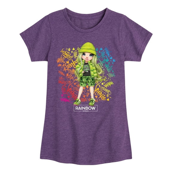 Rainbow High - Jade Hunter Rainbow Graffiti - Toddler And Youth Girls Short Sleeve Graphic T-Shirt
