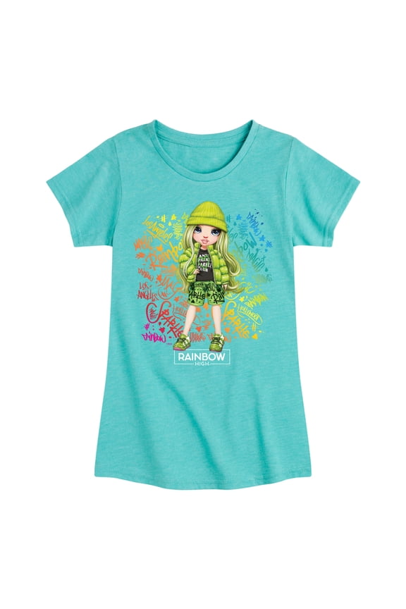 - Jade Hunter Rainbow Graffiti - Toddler And Youth Girls Short Sleeve Graphic T-Shirt