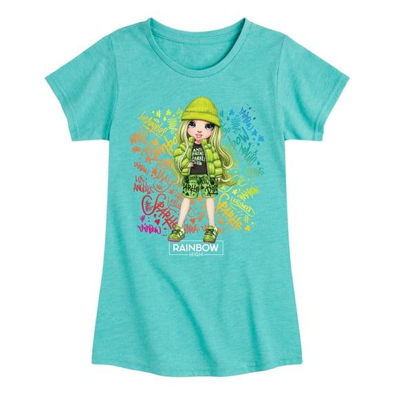 Rainbow High - Jade Hunter Rainbow Graffiti - Toddler And Youth Girls Short Sleeve Graphic T-Shirt