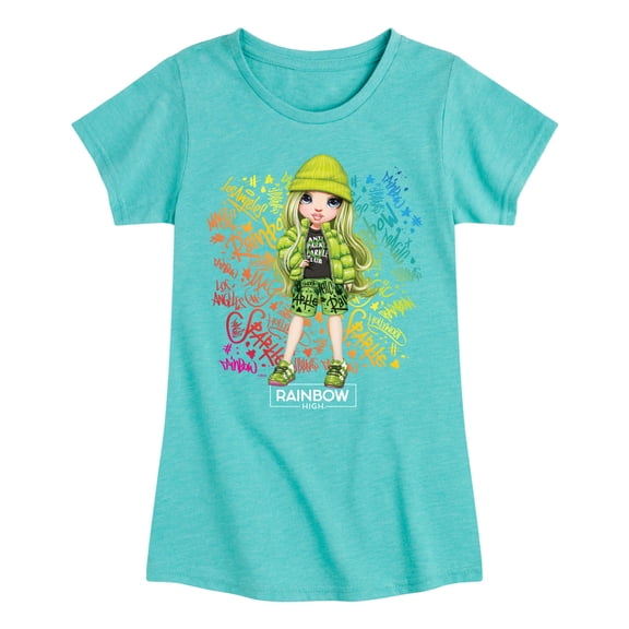 Rainbow High - Jade Hunter Rainbow Graffiti - Toddler And Youth Girls Short Sleeve Graphic T-Shirt