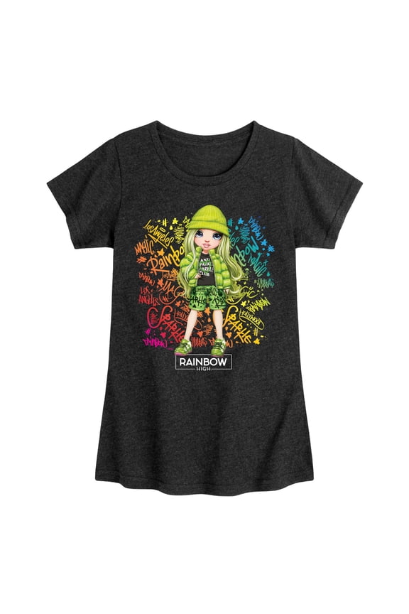 - Jade Hunter Rainbow Graffiti - Toddler And Youth Girls Short Sleeve Graphic T-Shirt
