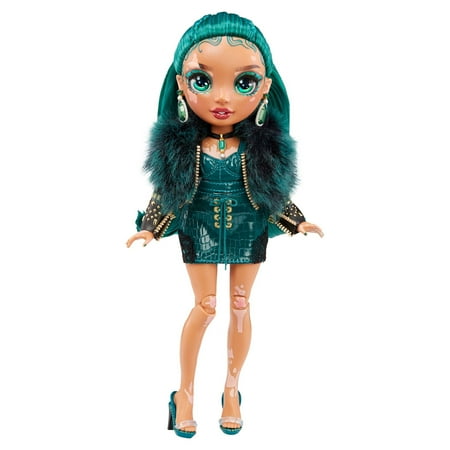 Rainbow High Jewel Richie- Emerald Green Fashion Doll with Vitiligo. 2 Designer Outfits to Mix & Match with Accessories, Great Gift for Kids 6-12 Years Old and Collectors