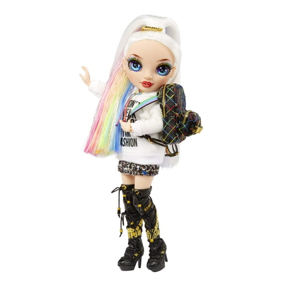 Rainbow High Jr High Amaya Raine- 9-inch Rainbow Fashion Doll with Doll Accessories- Open and Closes Backpack. Gift for Kids 6-12 Years Old and Collectors